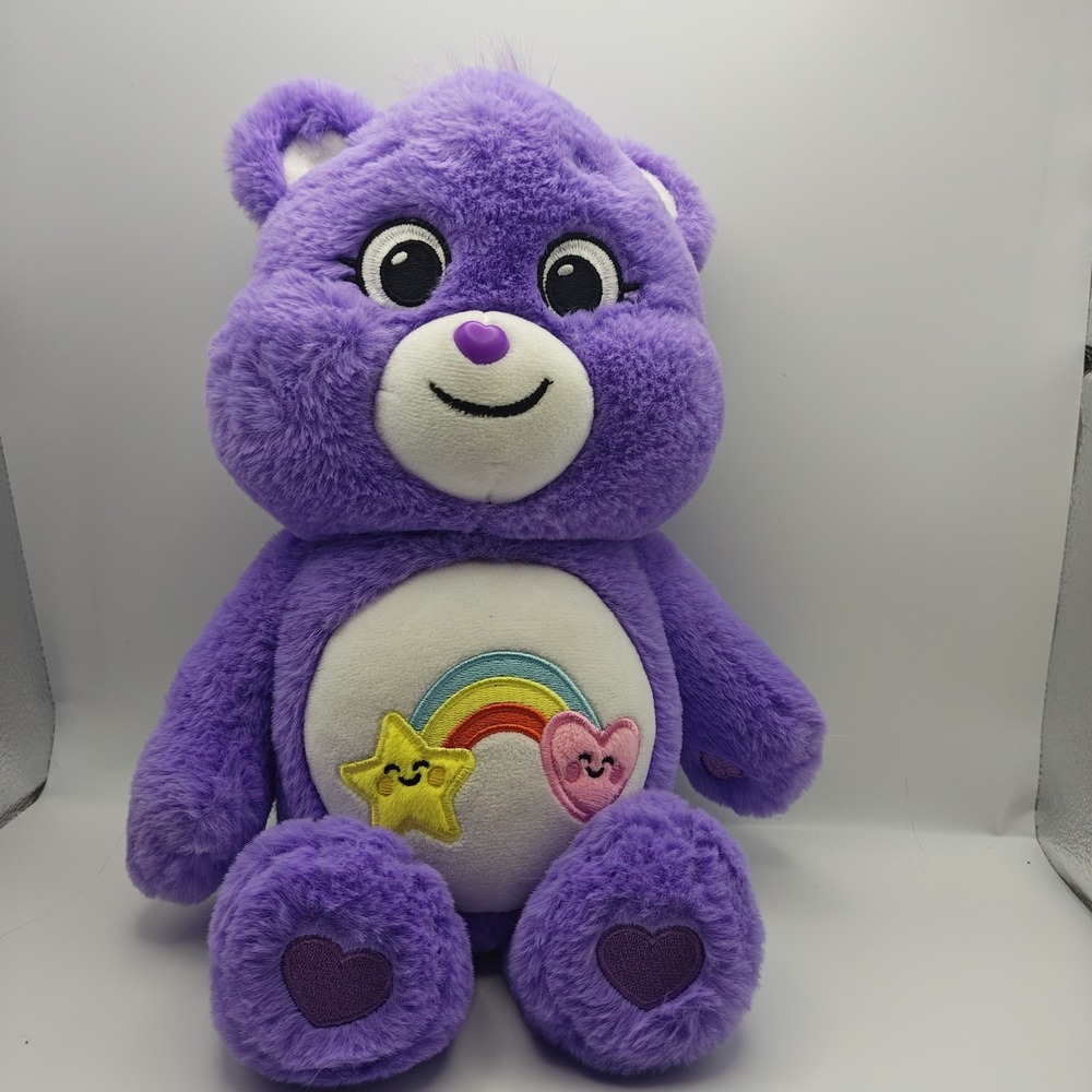 Care Bears Unlock The Magic Best Friend Bear Purple Plush 2021 BJ Exclusive RARE